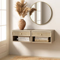 Rattan Floating Nightstand