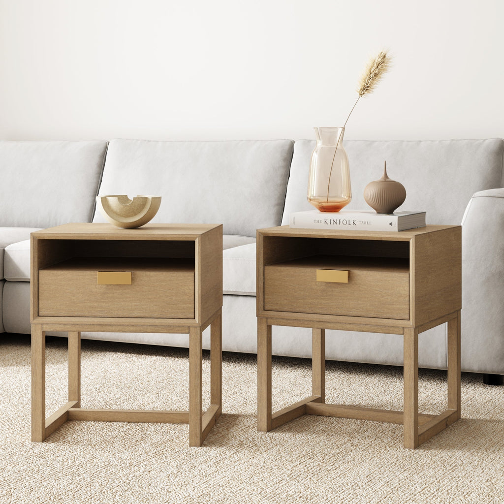 Wood Modern Farmhouse Nightstand