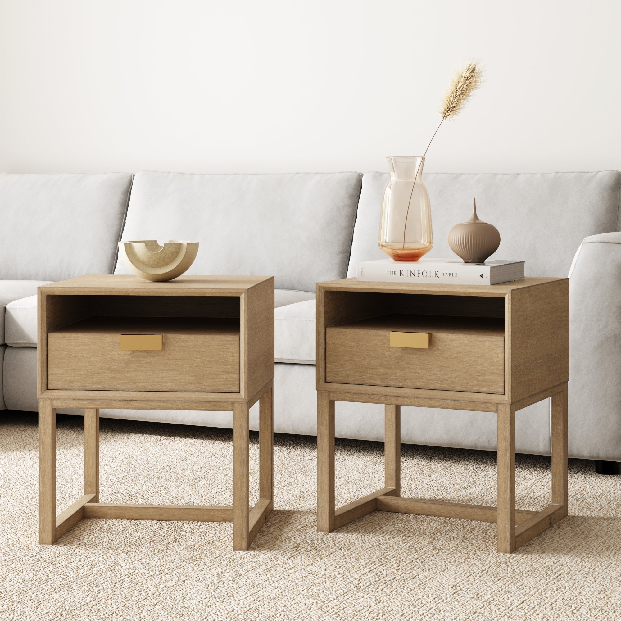 Wood Modern Farmhouse Nightstand