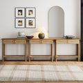 Boho Seagrass Console Table