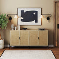 Boho Rattan Credenza Console Table