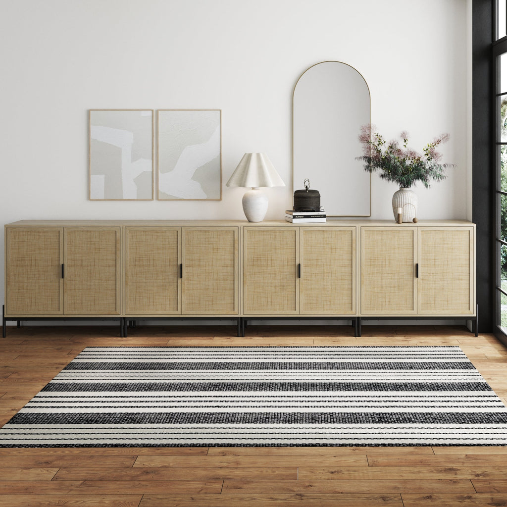 Large Rattan Credenza Console Table