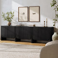 Rounded Wood Cabinet Credenza