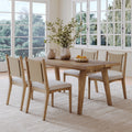Bohemian Wooden Dining Table Set (4 Chair)
