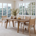 Farmhouse Wooden Dining Table with Leaf Extension
