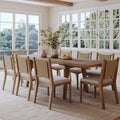 Bohemian Wooden Dining Table Set (8 Chair)