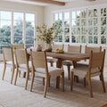 Boho Seagrass Dining Table Set (8 Chair)