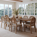Natural Rattan Dining Table Set (8 Chair)