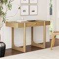 Solid Wood Desk with Drawer & Rounded Legs