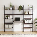 Wood & Metal Wall Mount Office Desk Set