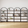 Metal 5-Shelf Arched Bookshelves