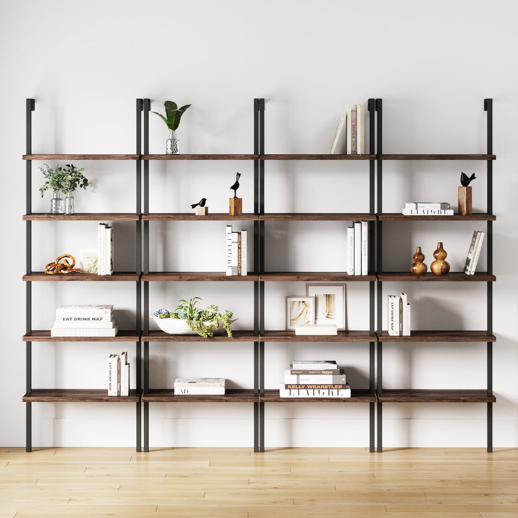 5-Shelf Ladder Wall Bookshelves
