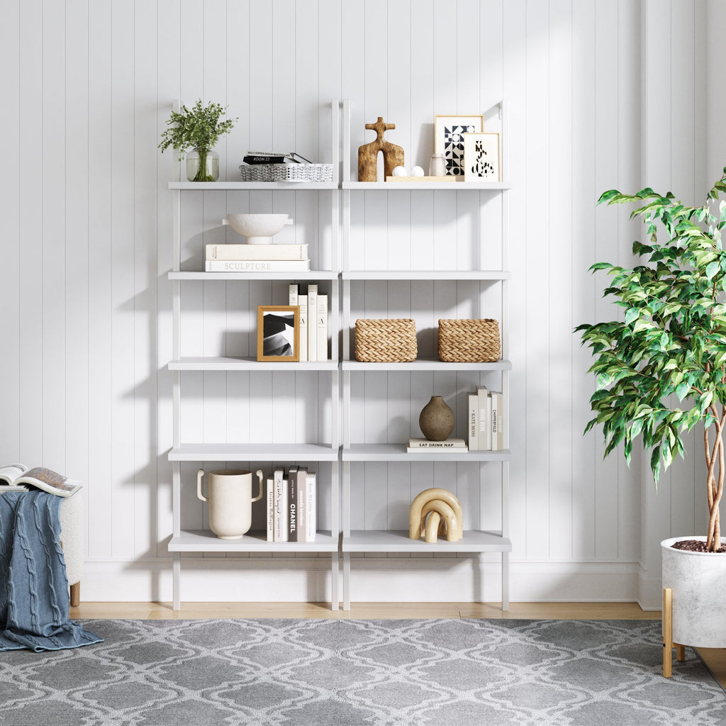 5-Shelf Coastal Ladder Bookshelf