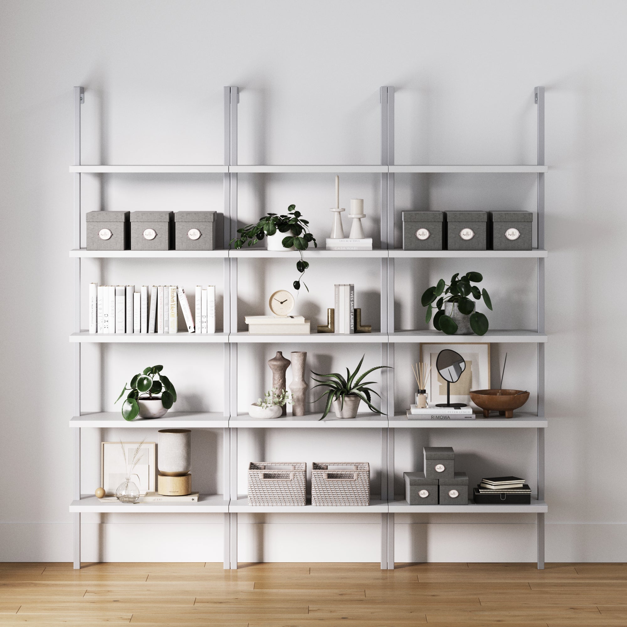 5-Shelf Coastal Ladder Bookshelf