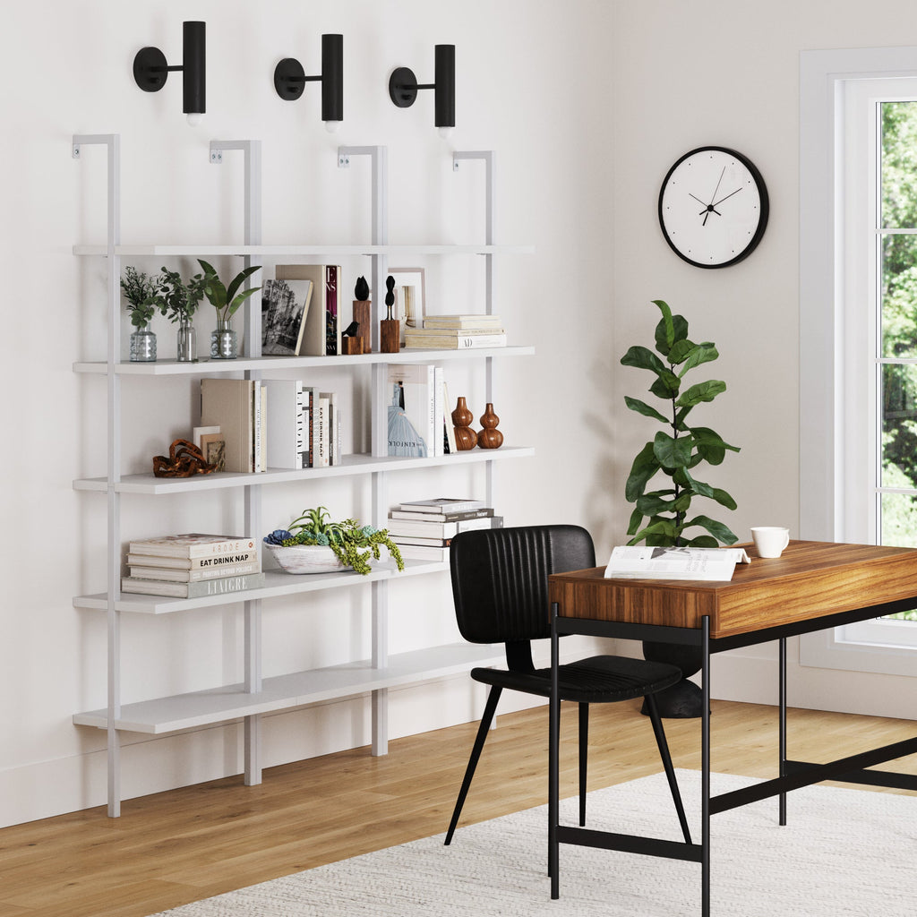 5-Shelf Coastal Ladder Bookshelf