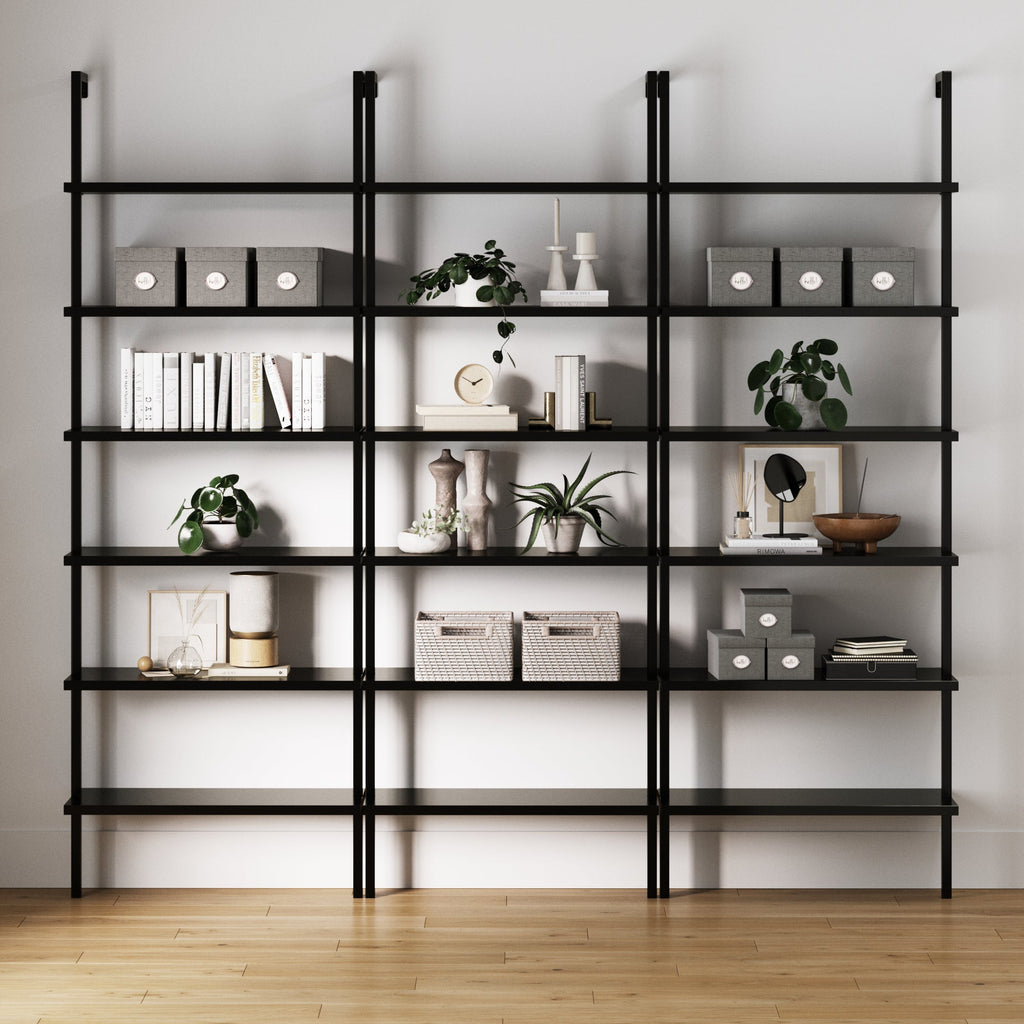 6-Shelf Wall Mount Bookshelf