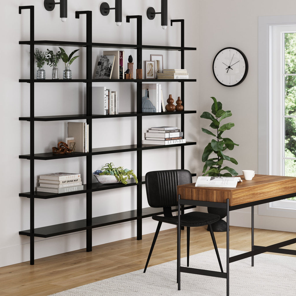 6-Shelf Wall Mount Bookshelf