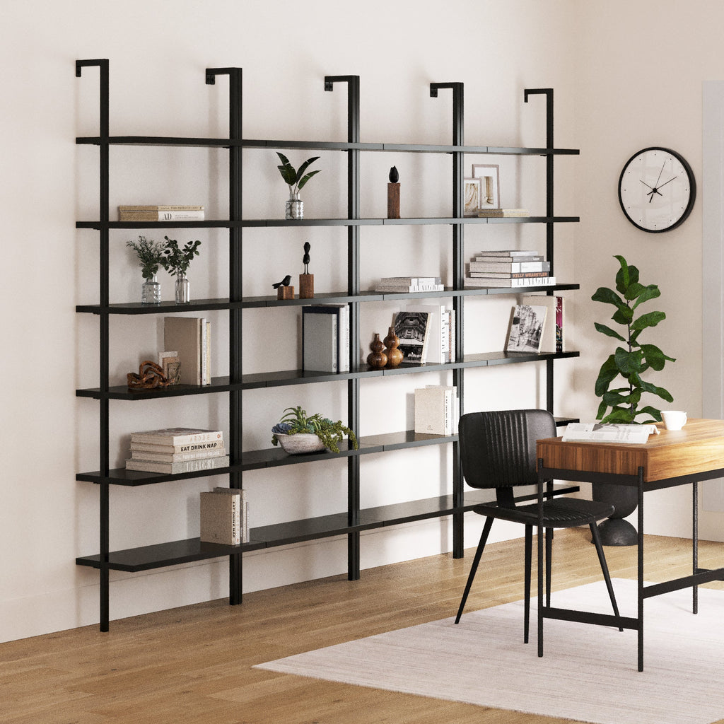 6-Shelf Wall Mount Bookshelf