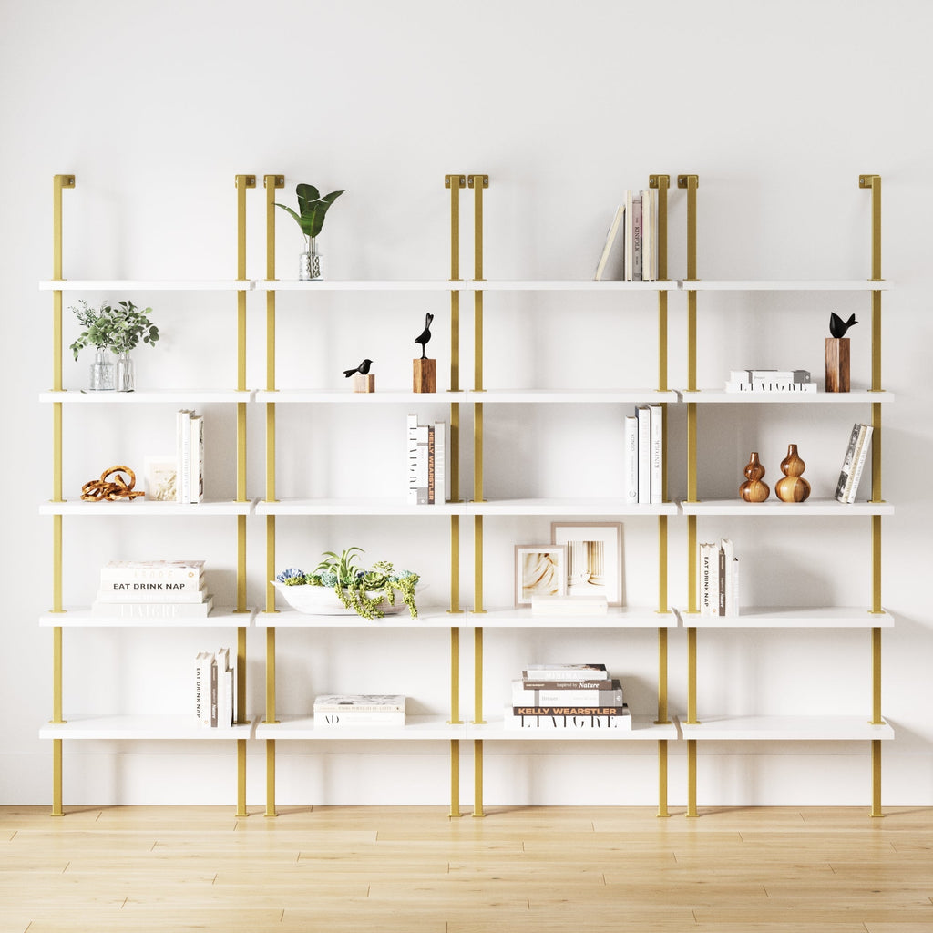 5-Shelf Ladder Wall Bookshelves