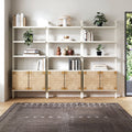 Seagrass Wall Bookshelves with Doors