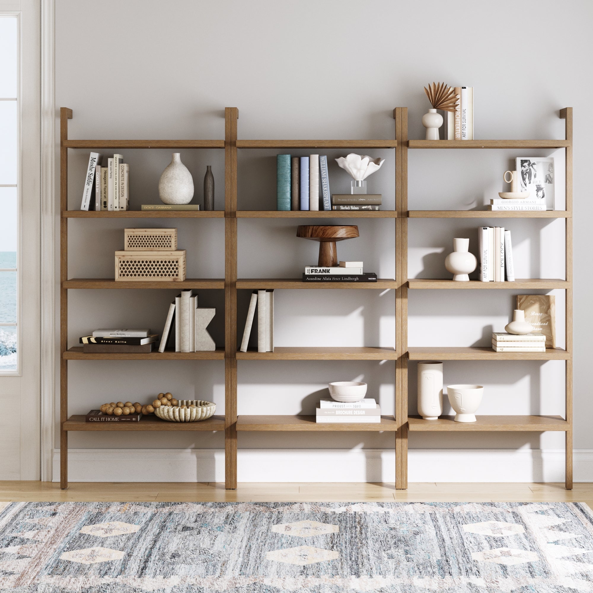 Wood Wall Bookshelves