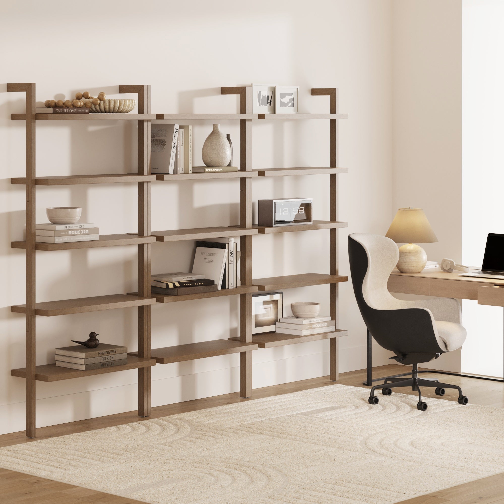 Wood Wall Bookshelves