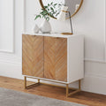 Wood 2-Door Storage Cabinet Natural Wash