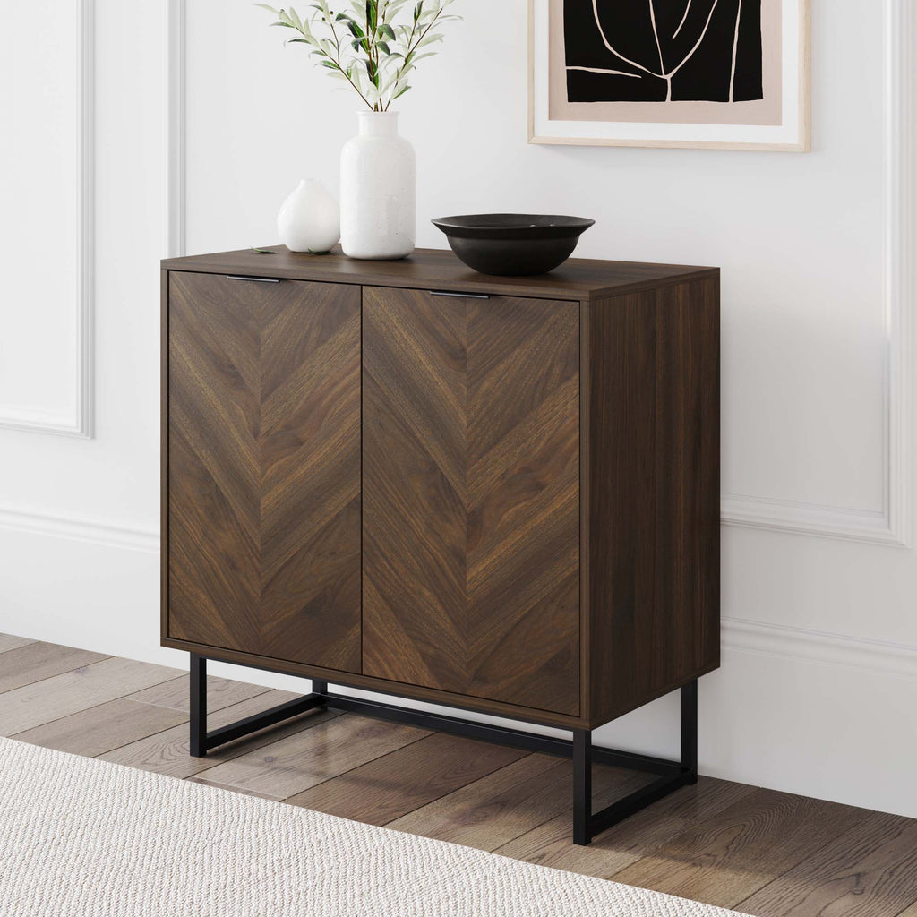 Wood 2-Door Storage Cabinet
