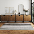 Large Brushed Fir Credenza Console Table