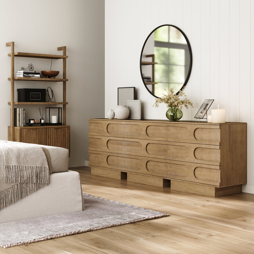 Mid-Century 9-Drawer Extra Large Dresser