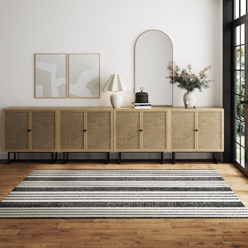 Large Rattan Credenza Console Table