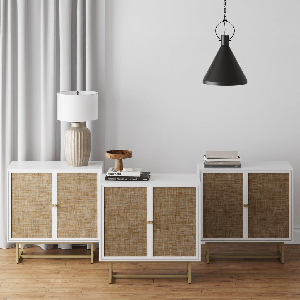 Rattan Storage Cabinet Credenza