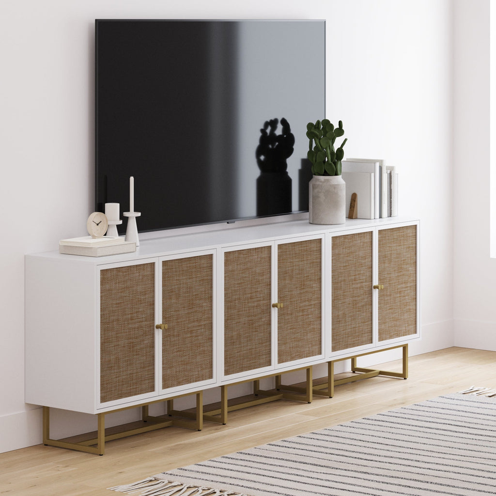 Rattan Storage Cabinet Credenza