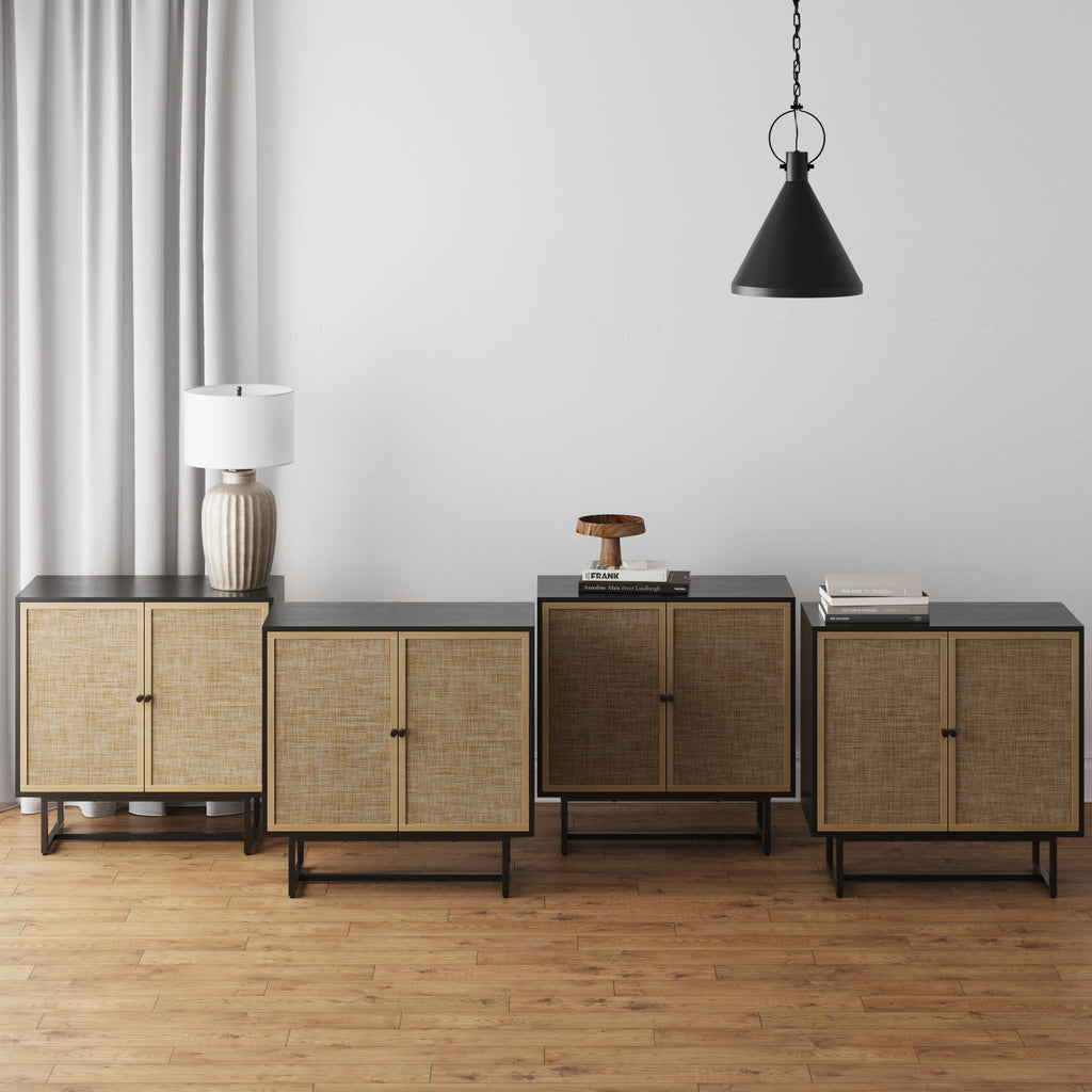 Large Rattan Credenza Console Table