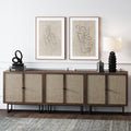 Rattan Storage Cabinet Credenza