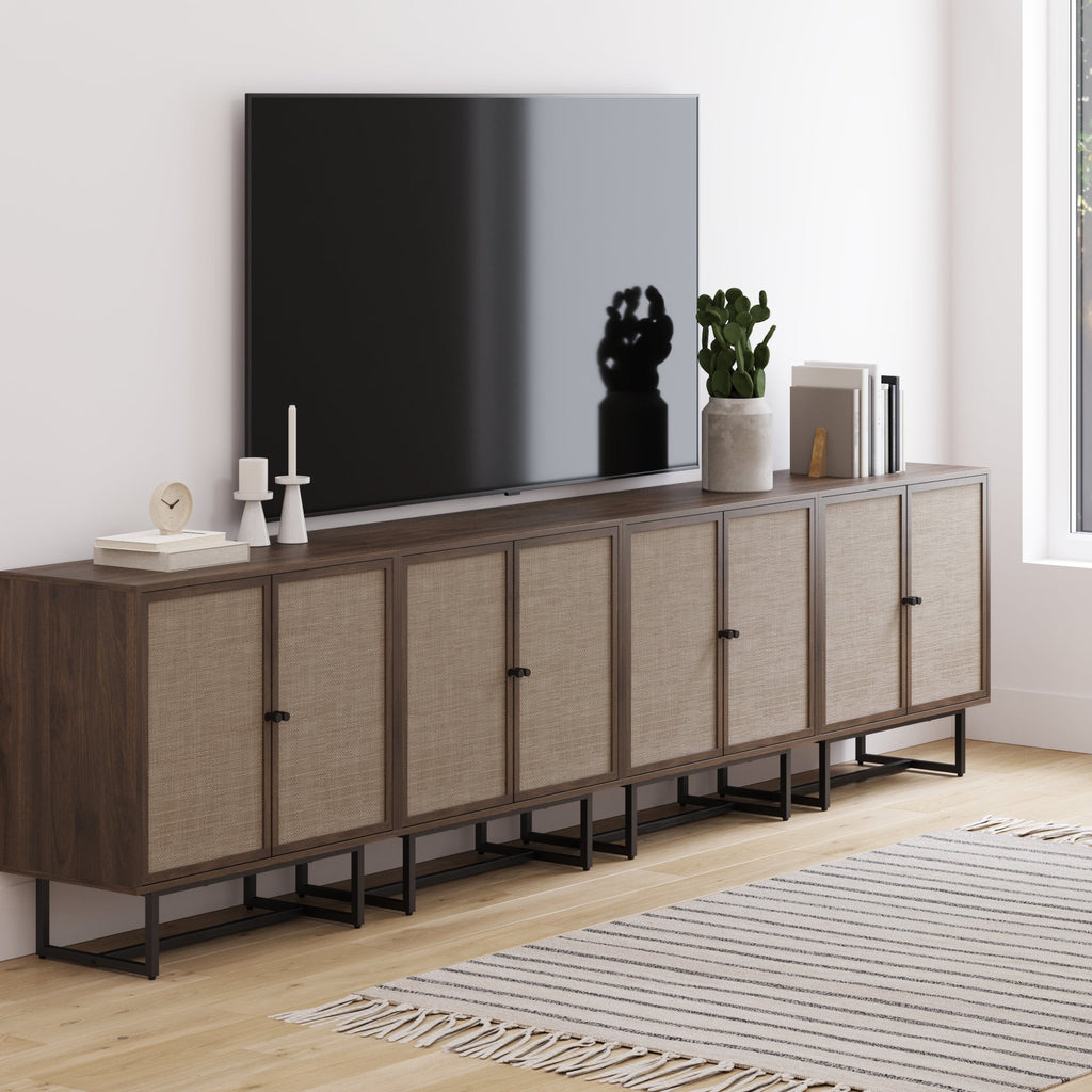 Large Rattan Credenza Console Table