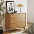 Mid-Century Modern Acacia 3 Drawer Dresser
