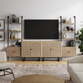 Boho Rattan Entertainment Center