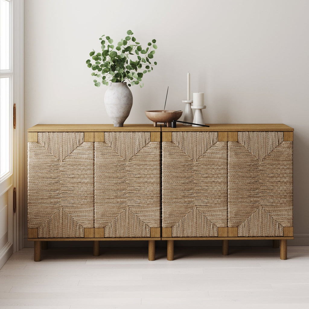 Seagrass Storage Cabinet Credenza