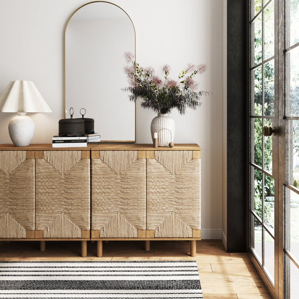 Seagrass Storage Cabinet Credenza