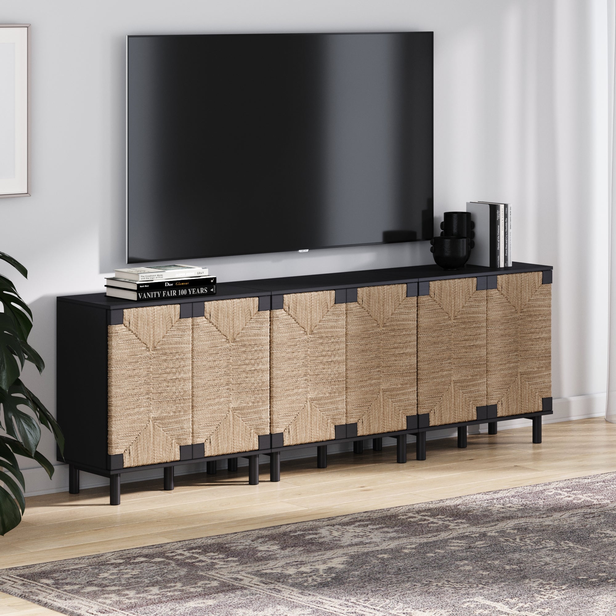 Seagrass Storage Cabinet Credenza