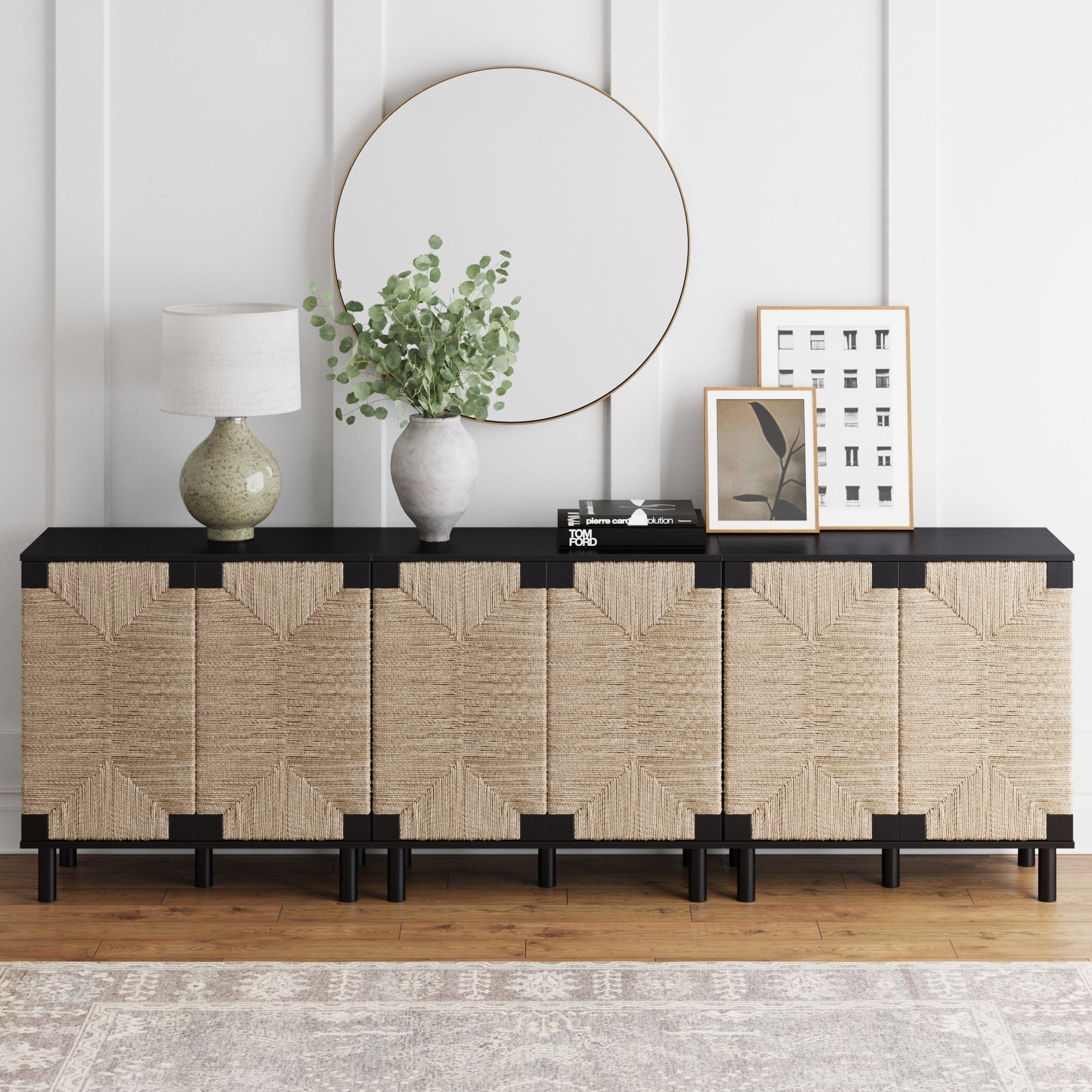 Seagrass Storage Cabinet Credenza