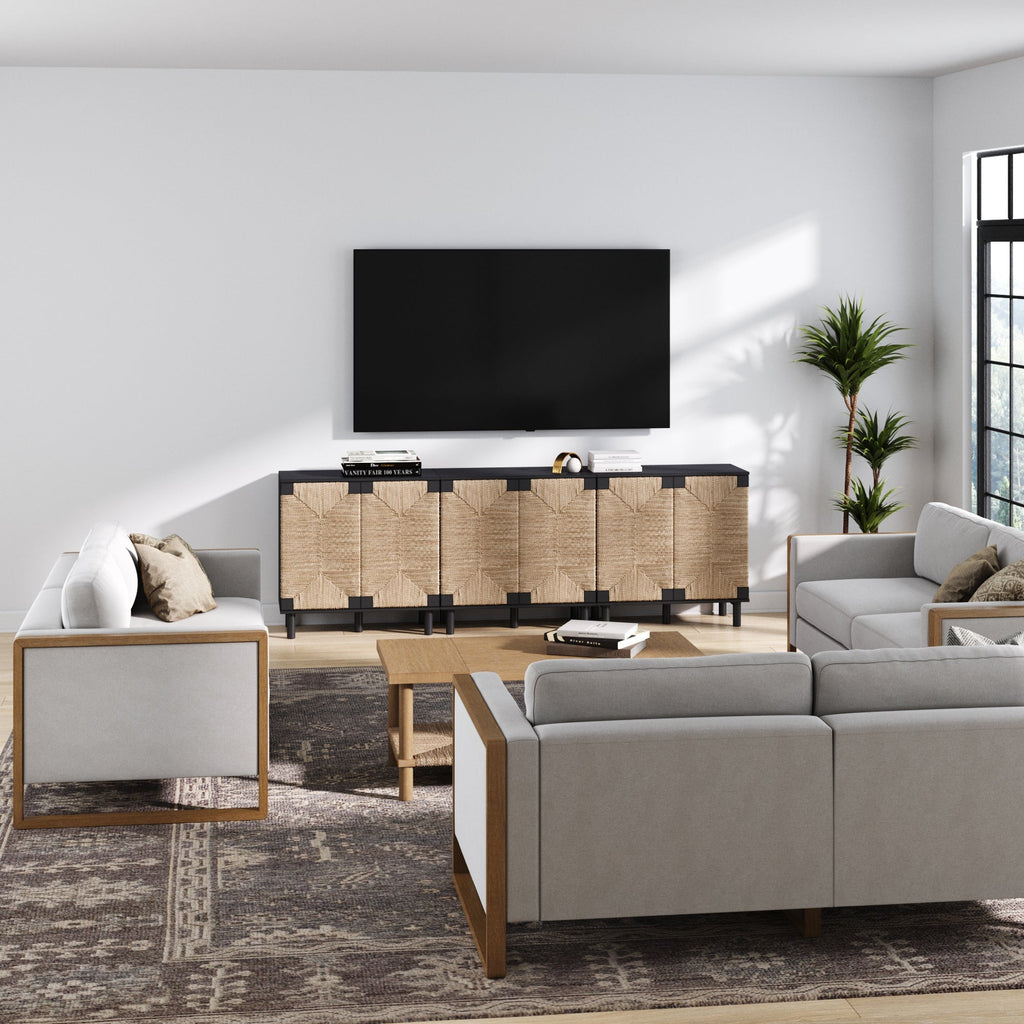 Seagrass Storage Cabinet Credenza