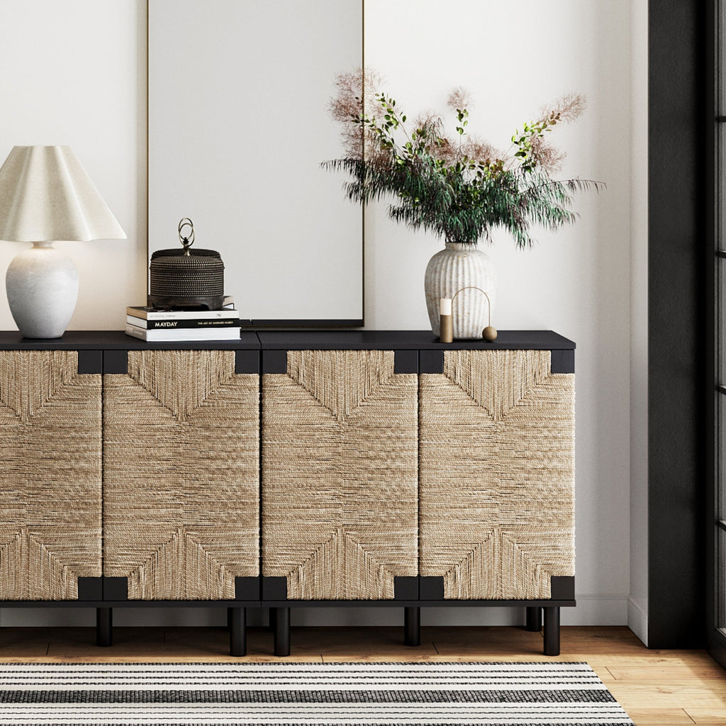 Seagrass Storage Cabinet Credenza