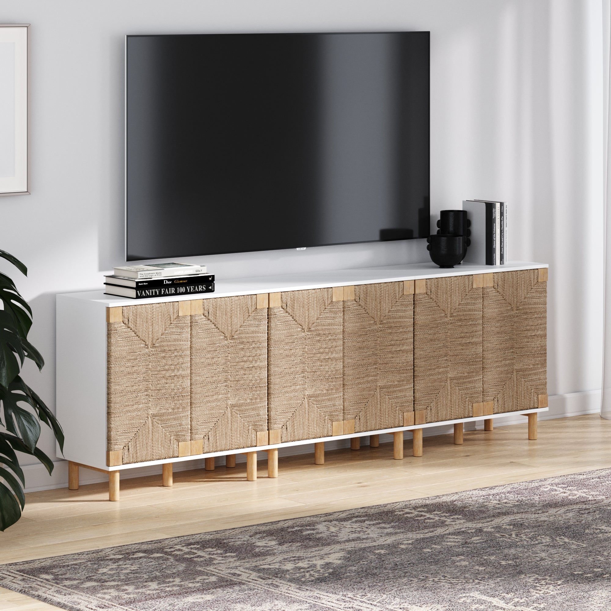 Seagrass Storage Cabinet Credenza