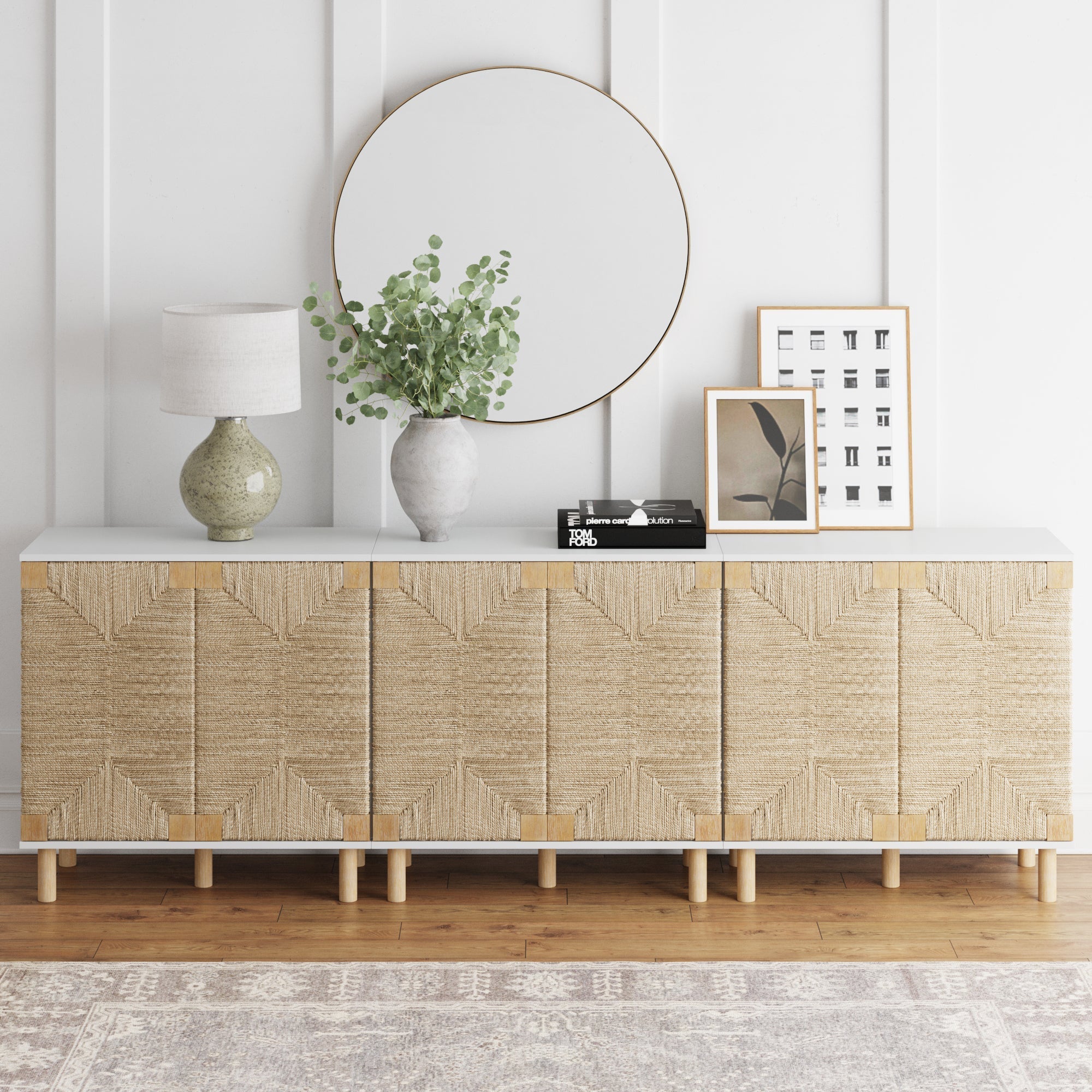 Seagrass Storage Cabinet Credenza