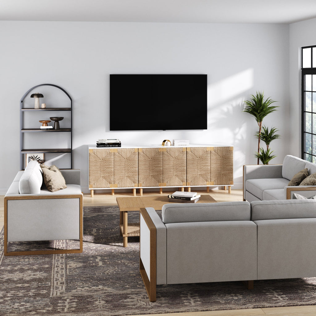 Seagrass Storage Cabinet Credenza