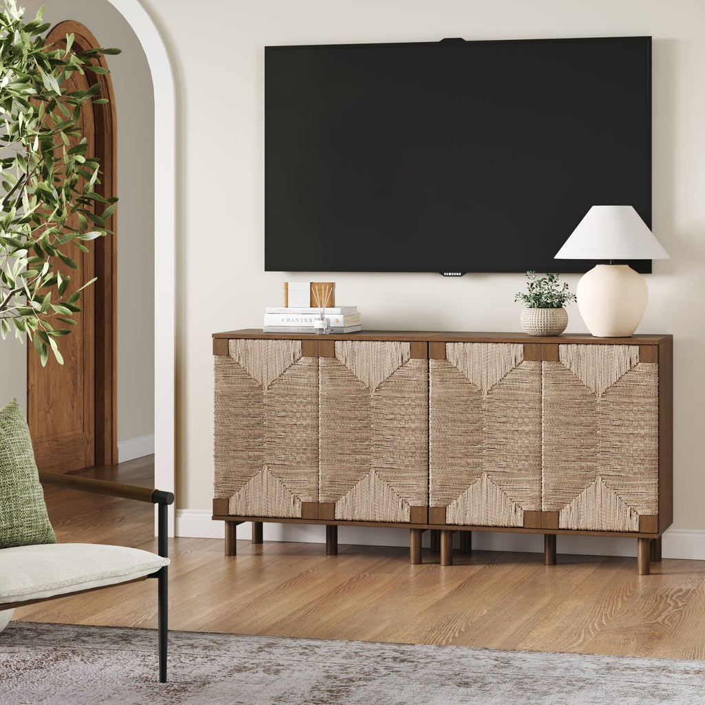 Seagrass Storage Cabinet Credenza