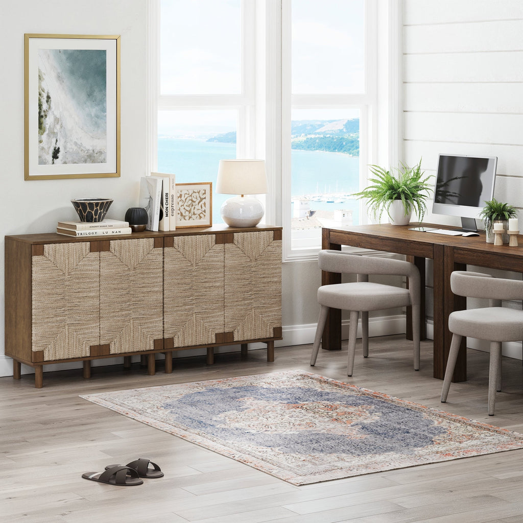 Seagrass Storage Cabinet Credenza
