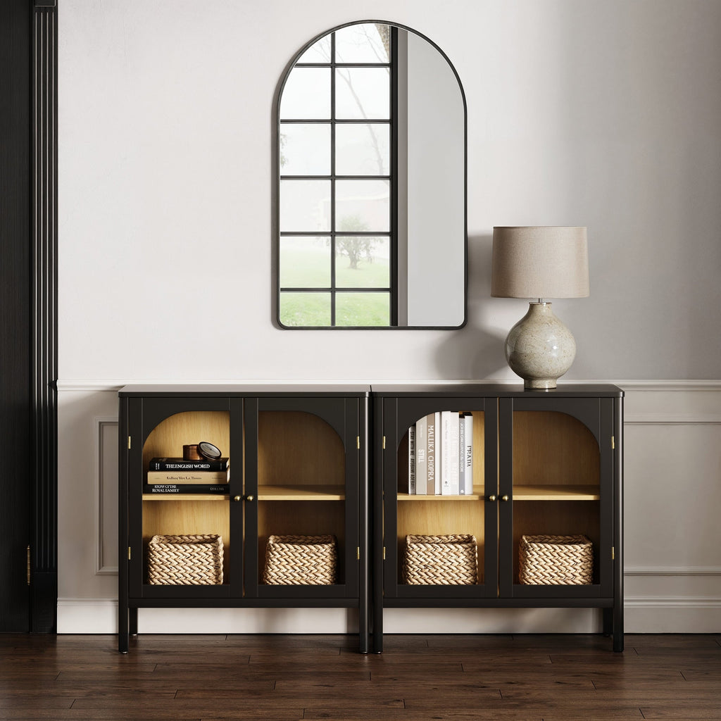 Curio Cabinet Credenza with Glass Door